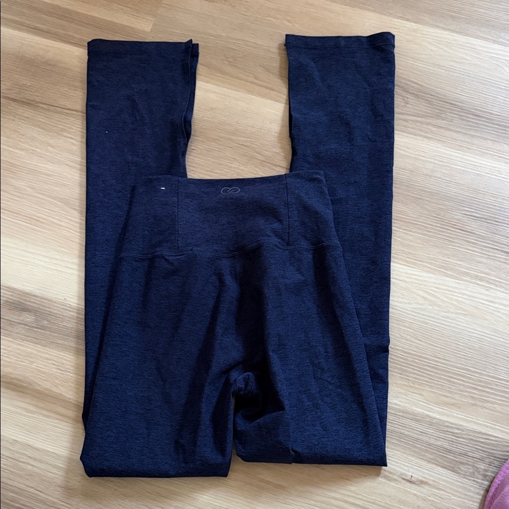 CALA Heathered Blue Mini Split Flare Leggings - Picture 3 of 3